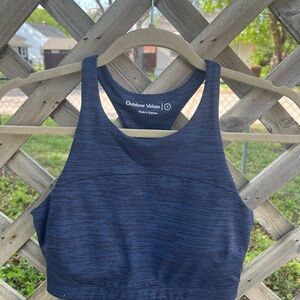 Outdoor Voices Blue Sports Bra Racerback Moisture-Wicking
